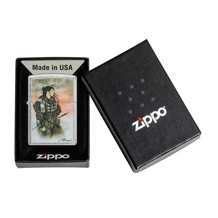 Necklaces Zippo Windproof Lighter Luis Royo Samurai Design Street Chrome 49767 Zippo
