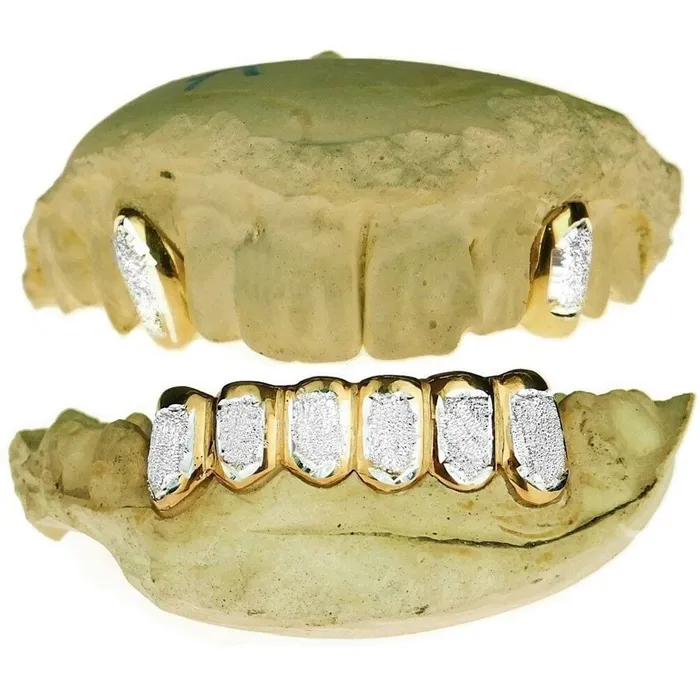 Real 14k Gold TwoTone Diamond Dust 26 Custom Grillz Bling Cartel Admin Rings Real 14k Gold TwoTone Diamond Dust 26 Custom Grillz Bling Cartel Admin Rings