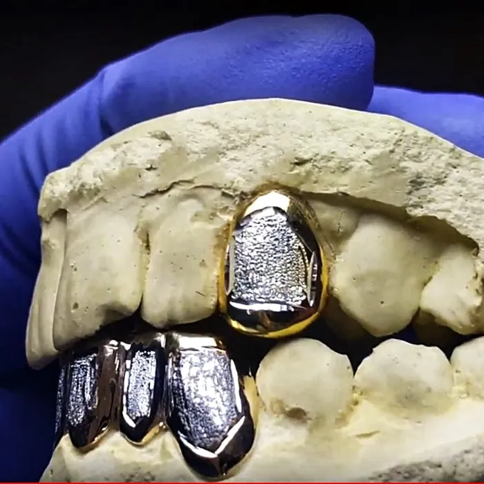 Real 14k Gold TwoTone Diamond Dust 26 Custom Grillz Bling Cartel Admin Rings