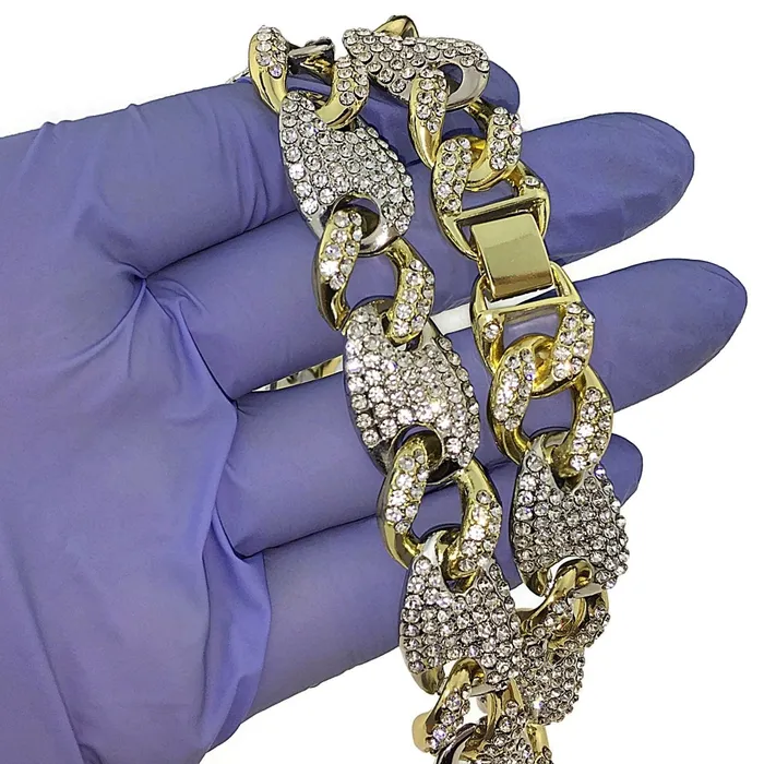 Rings 14K Gold Plated Cuban Link Mariner Anchor Chain TwoTone Choker 18 Bling Cartel Admin