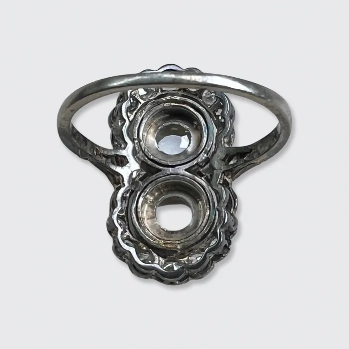 Rings 21stfinds Double RoseCut Diamond Cluster Ring