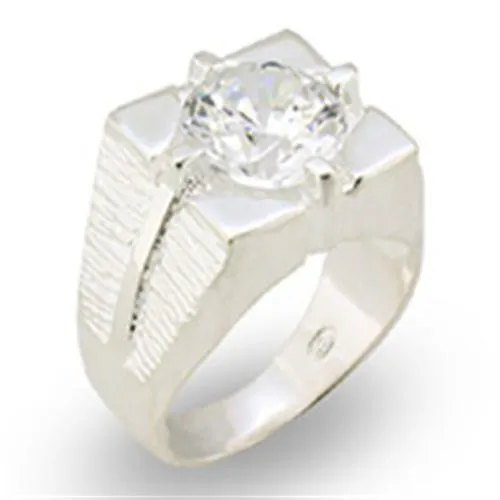 Rings Alamode 31533 HighPolished 925 Sterling Silver Ring with AAA Grade CZ in Clear Rings Alamode 31533 HighPolished 925 Sterling Silver Ring with AAA Grade CZ in Clear