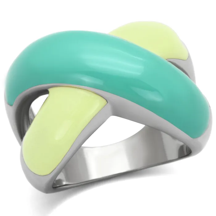 Rings Alamode TK813 High polished no plating Stainless Steel Ring with Epoxy in Multi Color Rings Alamode TK813 High polished no plating Stainless Steel Ring with Epoxy in Multi Color