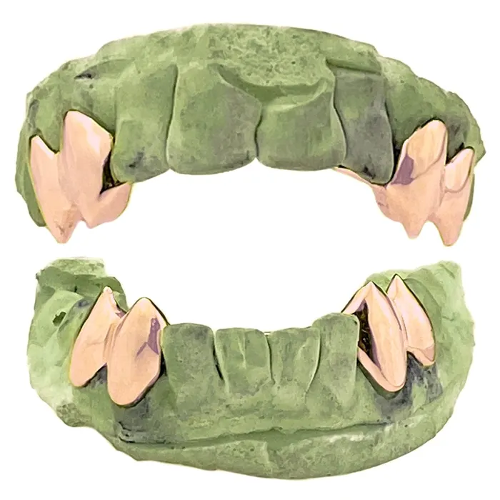 Rings Bling Cartel Admin Rose Gold Plated over 925 Silver Custom Double Teeth Vampire Fangs Grillz Rings Bling Cartel Admin Rose Gold Plated over 925 Silver Custom Double Teeth Vampire Fangs Grillz