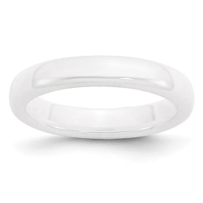 Rings Chisel Ceramic White 4mm Polished Band