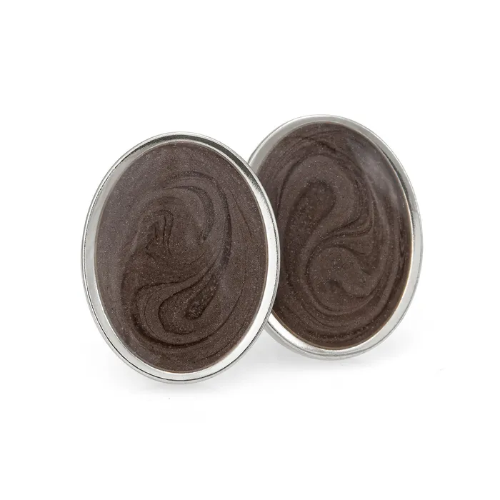 Rings closebymejewelry Oval Cremation Cufflinks in Sterling Silver