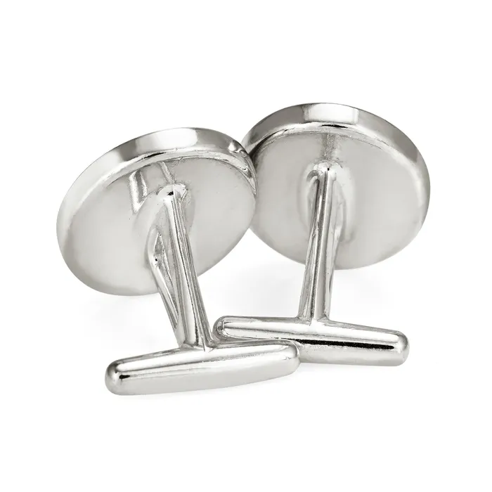 Rings closebymejewelry Oval Cremation Cufflinks in Sterling Silver