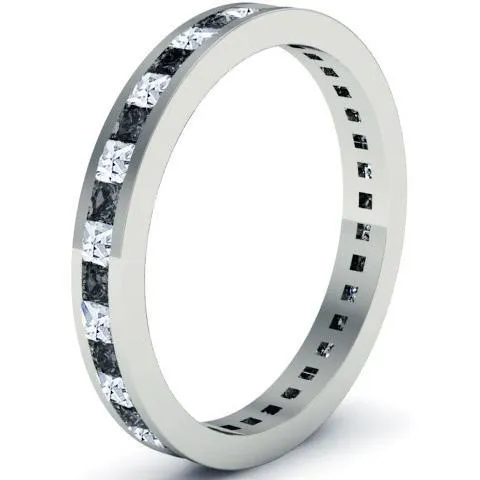 Rings deBebians Eternity Ring with White and Black Diamonds