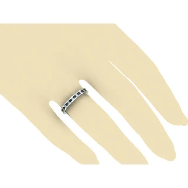 Rings deBebians Eternity Ring with White and Black Diamonds