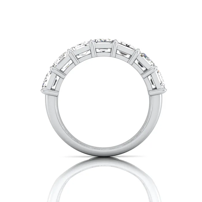 Rings Emerald Cut Lab Grown Diamond Seven Stone Ring 525cttw deBebians