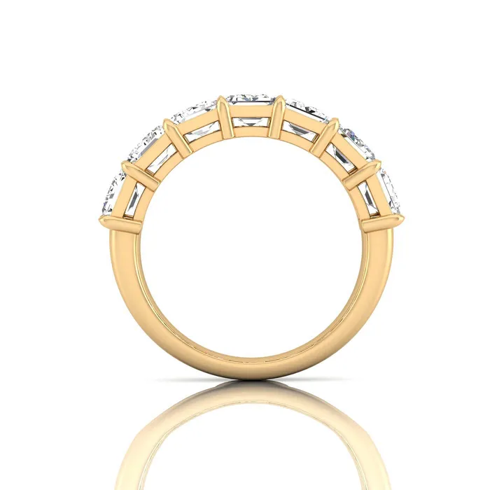 Rings Emerald Cut Lab Grown Diamond Seven Stone Ring 525cttw deBebians