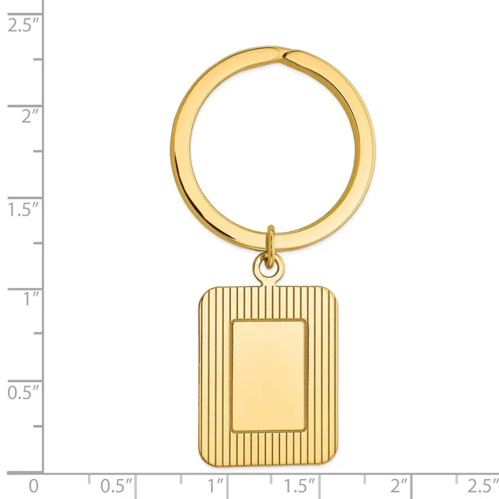 Rings Jewelry 14k Rectangle Disc Key Ring Rings Jewelry 14k Rectangle Disc Key Ring