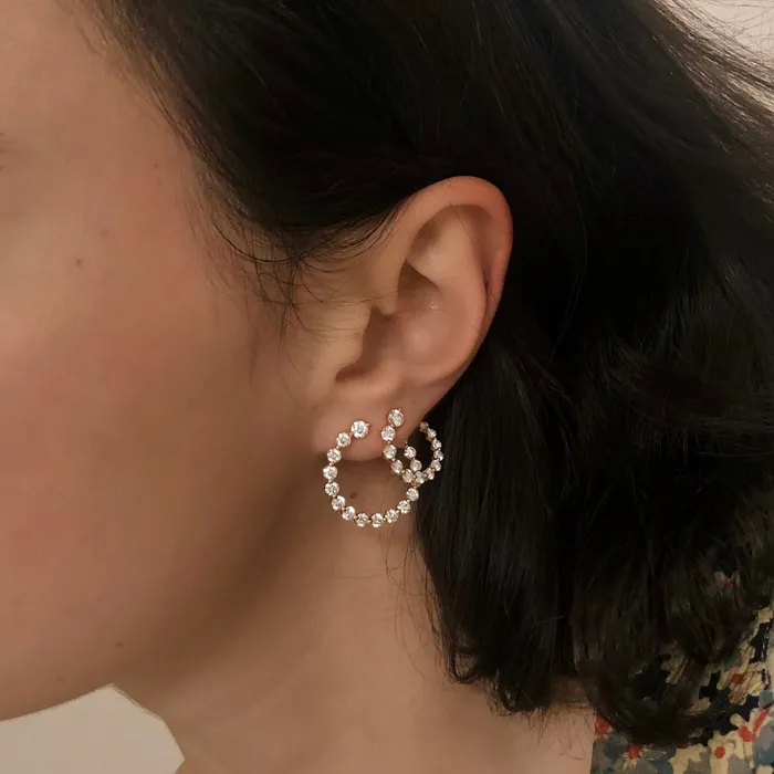 SMALL DIAMOND GARLAND EARRINGS anitako Earrings