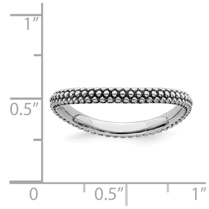 Stackable Expressions Rings Sterling Silver Stackable Expressions Polished Antiqued Wave Ring QSK830 Stackable Expressions Rings Sterling Silver Stackable Expressions Polished Antiqued Wave Ring QSK830