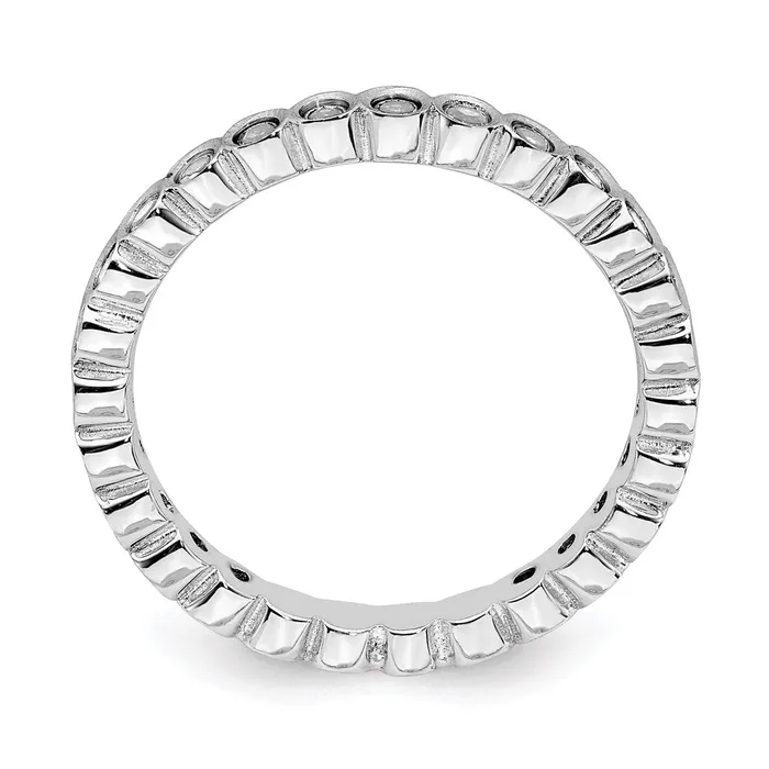 Stackable Expressions Rings Sterling Silver Stackable Expressions White Topaz Ring QSK365 Stackable Expressions Rings Sterling Silver Stackable Expressions White Topaz Ring QSK365