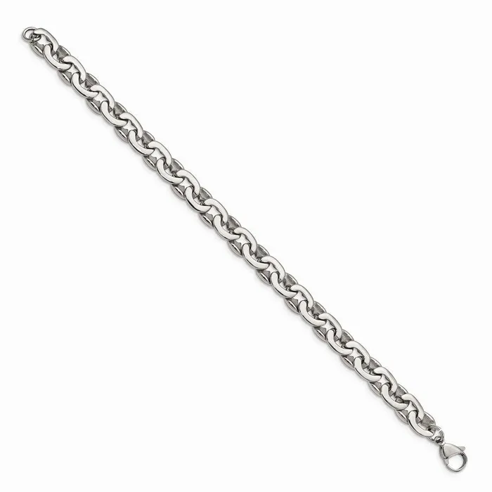 Stainless Steel Polished Ovals 825in Bracelet Chisel Bracelets Stainless Steel Polished Ovals 825in Bracelet Chisel Bracelets