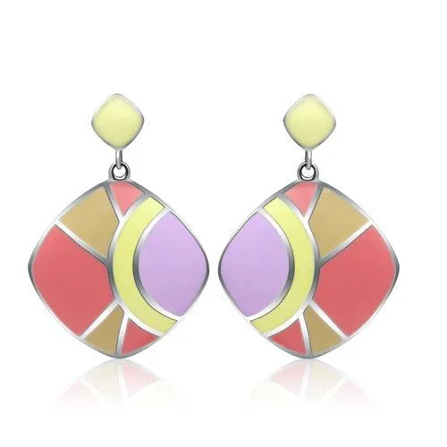 TK279 High polished no plating Stainless Steel Earrings with Epoxy in No Stone Alamode Earrings TK279 High polished no plating Stainless Steel Earrings with Epoxy in No Stone Alamode Earrings