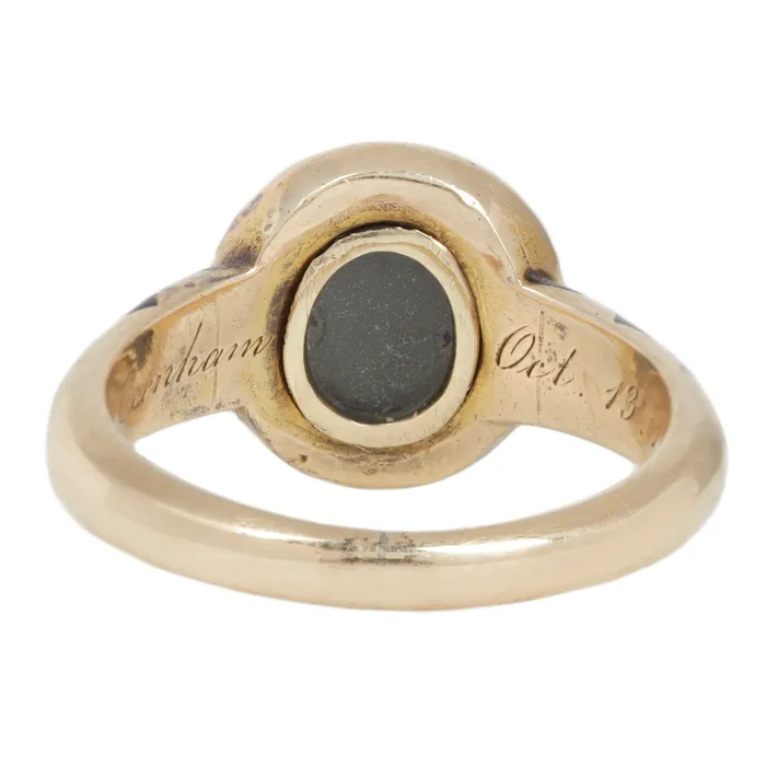 Vintage Diamond Mourning Ring Antique Vintage Jewelry Rings