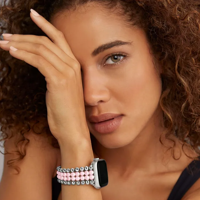 Bracelets LAGOS Smart Caviar Pink Ceramic and Stainless Steel Infinite Watch Bracelet4249mm Bracelets LAGOS Smart Caviar Pink Ceramic and Stainless Steel Infinite Watch Bracelet4249mm