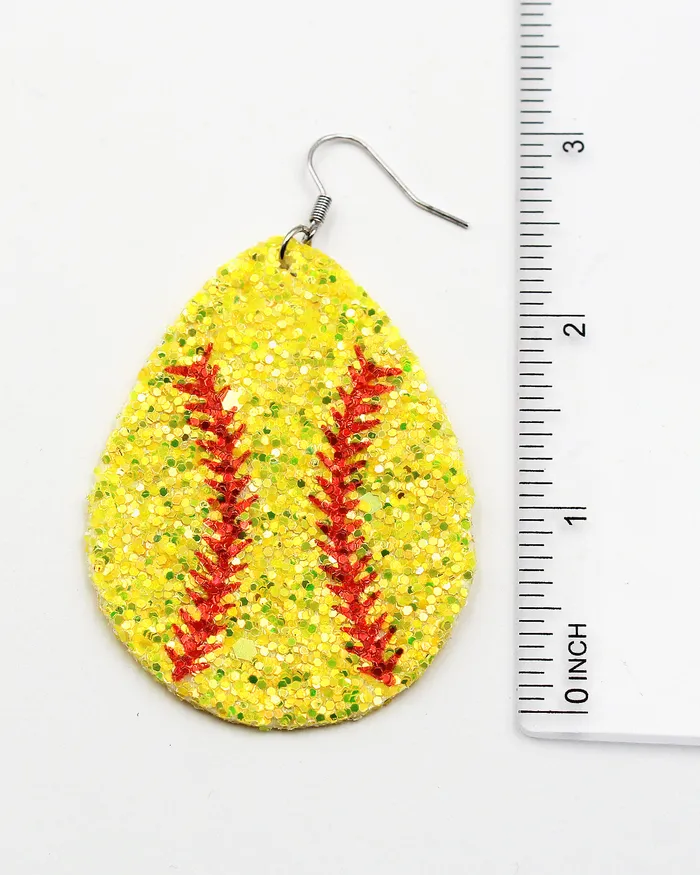 Earrings CHECK202408102023 Softball Sparkling Teardrop Earrings Earrings CHECK202408102023 Softball Sparkling Teardrop Earrings