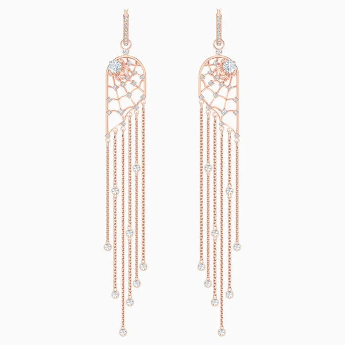 Earrings SwarovskiPrecisely Chandelier Pierced EarringsWhite RoseGold Tone One Size Swarovski Earrings SwarovskiPrecisely Chandelier Pierced EarringsWhite RoseGold Tone One Size Swarovski