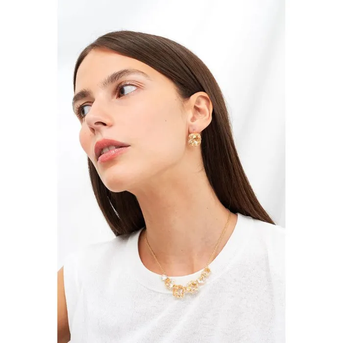Necklaces Les Nereides Les Nereides 6 Crystal Stones Necklace Necklaces Les Nereides Les Nereides 6 Crystal Stones Necklace