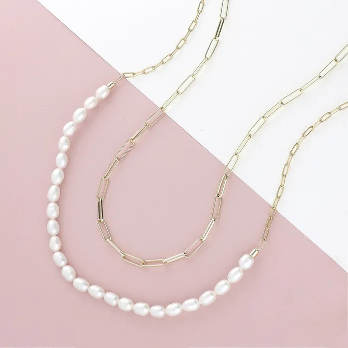 Necklaces Paperclip Link Chain Necklace in Sterling Silver 3mm BERRICLE