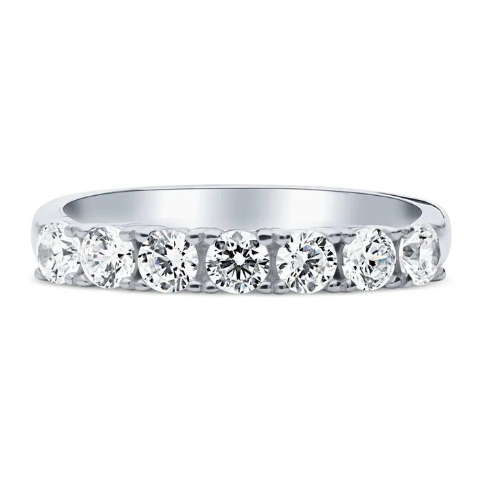 Rings 7Stone CZ Eternity Ring in Sterling Silver BERRICLE