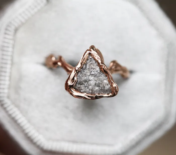 Rings Capucinne Unique Raw Diamond Ring Natural Diamond Ring