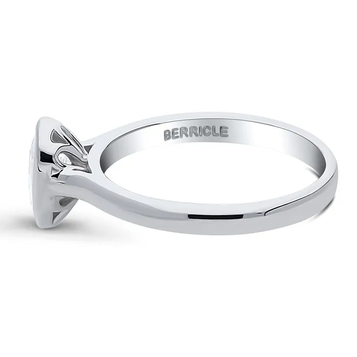 Rings Solitaire 08ct Bezel Pear CZ Ring in Sterling Silver BERRICLE