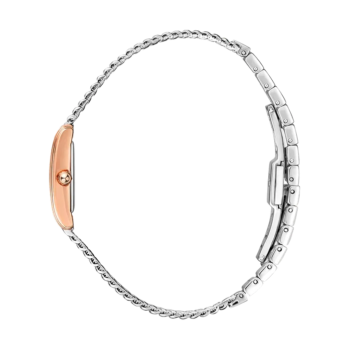 Saint Honore Saint Honore Palais Royal Womens White MOP Dial Silver Rose Gold Watch Earrings