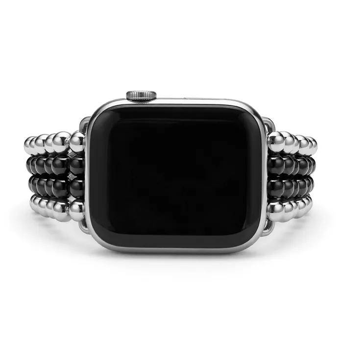 Smart Caviar Black Ceramic and Stainless Steel Infinite Watch Bracelet4249mm LAGOS Bracelets Smart Caviar Black Ceramic and Stainless Steel Infinite Watch Bracelet4249mm LAGOS Bracelets