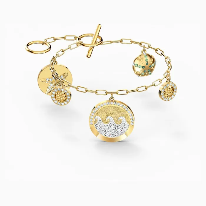 Swarovski Bracelets Swarovski Shine Coins Bracelet Light MultiEd GoldTone Size M Swarovski Bracelets Swarovski Shine Coins Bracelet Light MultiEd GoldTone Size M