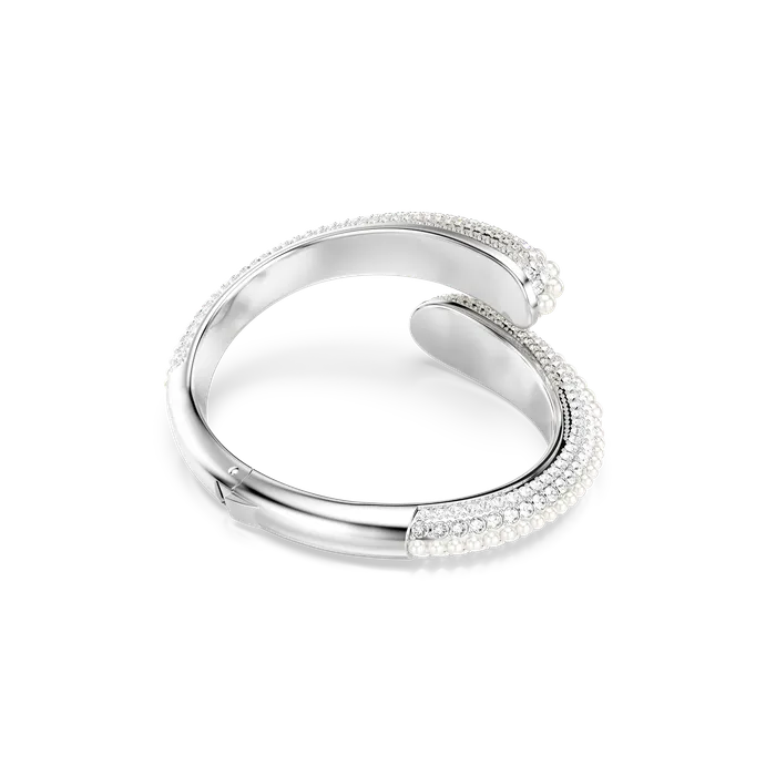 Swarovski Rings Swarovski Sublima Cuff Crystal Pearl Round Cut White Rhodium Plated Swarovski Rings Swarovski Sublima Cuff Crystal Pearl Round Cut White Rhodium Plated