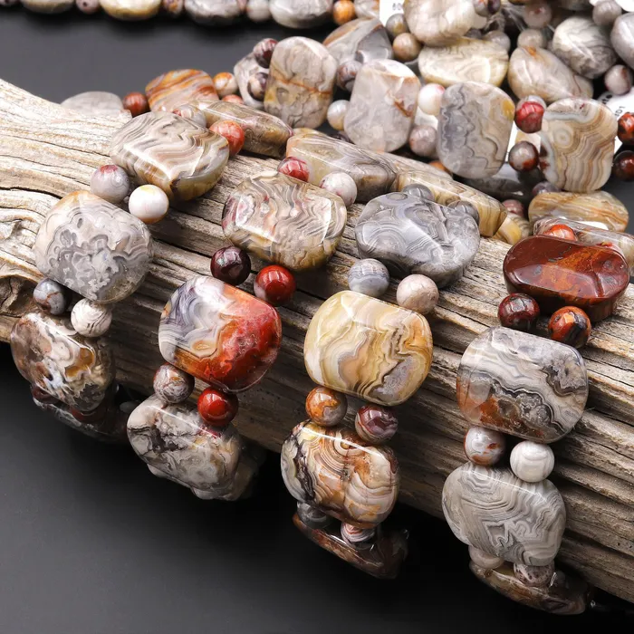 2 Hole Double Drilled Natural Laguna Lace Agate Sooth Rounded Rectangle Title Bracelet Beads 8 Strand Intrinsic Trading Bracelets 2 Hole Double Drilled Natural Laguna Lace Agate Sooth Rounded Rectangle Title Bracelet Beads 8 Strand Intrinsic Trading Bracelets