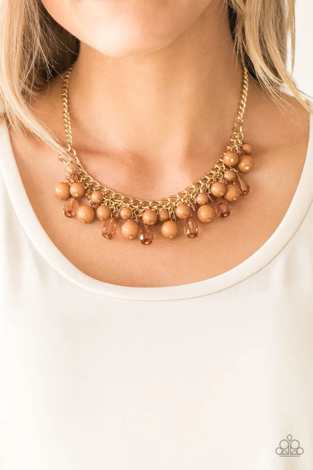 All Eyes On U Jewelry Paparazzi Accessories Necklaces Tour de Trendsetter Brown Paparazzi Necklace