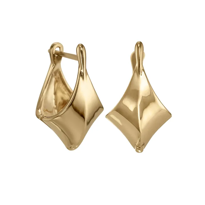 ARTEMER Earrings Gold Edgy Huggie Earrings