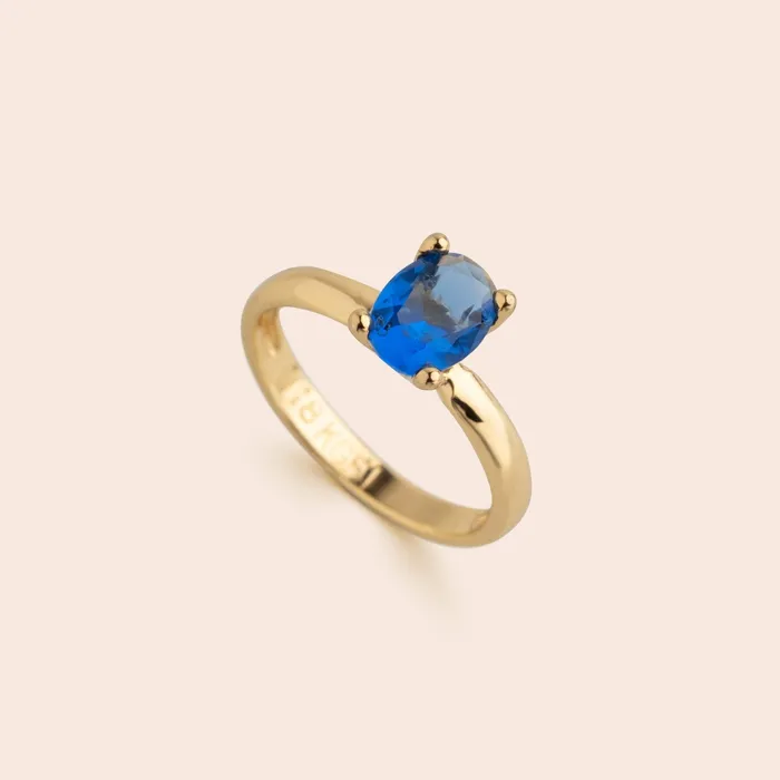 Blue Solitaire Ring Gemlet Rings Blue Solitaire Ring Gemlet Rings