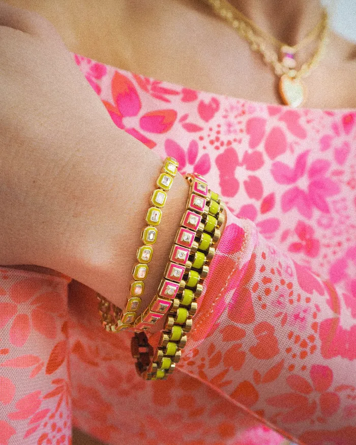 Bracelets Luv Aj Timepiece Bracelet Neon Yellow Gold Bracelets Luv Aj Timepiece Bracelet Neon Yellow Gold