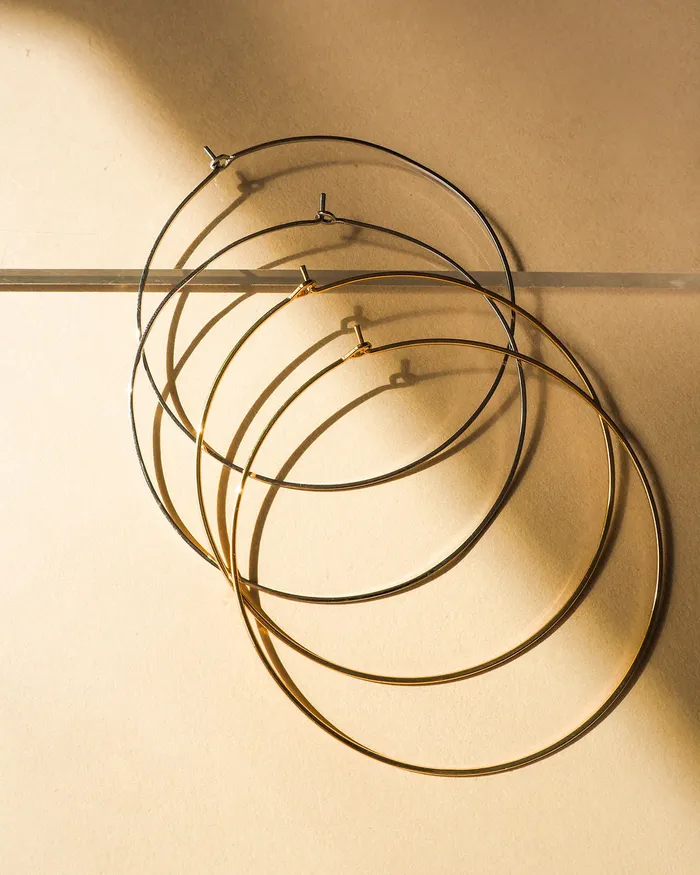Capri Wire Hoops Gold Luv Aj PreStyled Sets