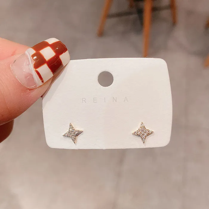 Double Star Pearl Earring Studs Refined by AnnaKaci Earrings Double Star Pearl Earring Studs Refined by AnnaKaci Earrings
