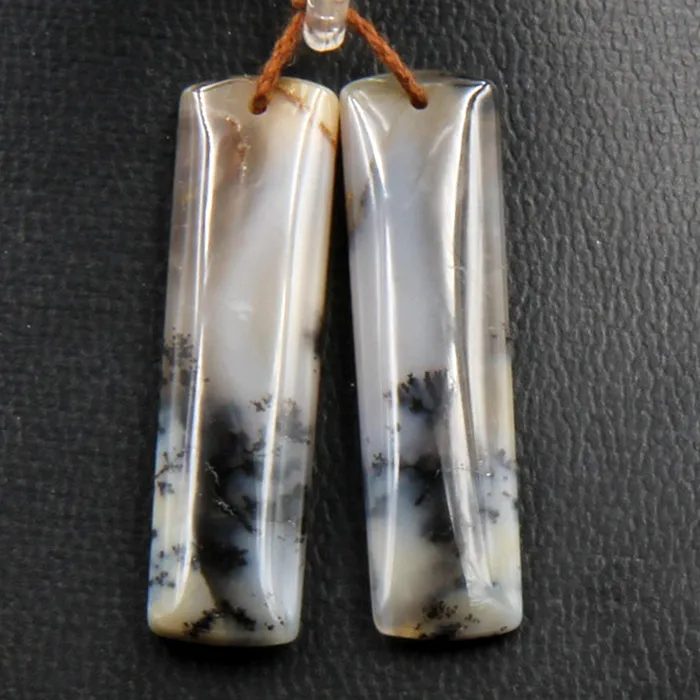 Intrinsic Trading Earrings Natural Amethyst Sage Chalcedony Earring Pair Cabochon Cab Pair Drilled Matched Earrings Bead Pair Natural Dendritic Stone From Oregon