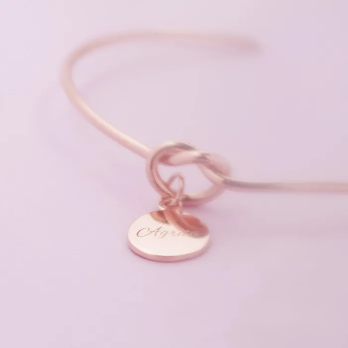 LOULOUROSE Bracelets Knotted Heart Charm Bracelet