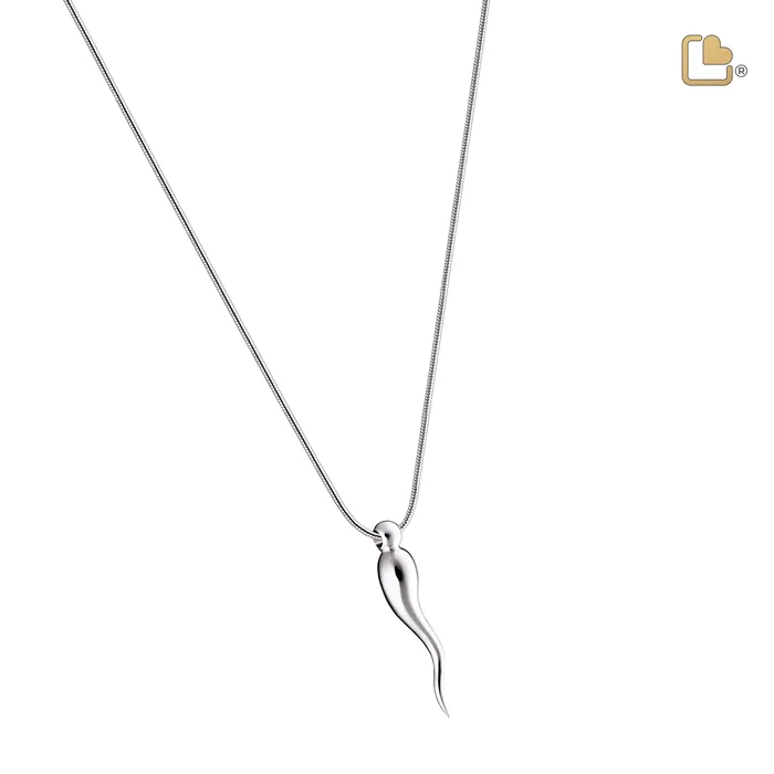 LoveUrns Treasure Necklaces Italian Horn Sterling Silver Cremation Pendant LoveUrns Treasure Necklaces Italian Horn Sterling Silver Cremation Pendant