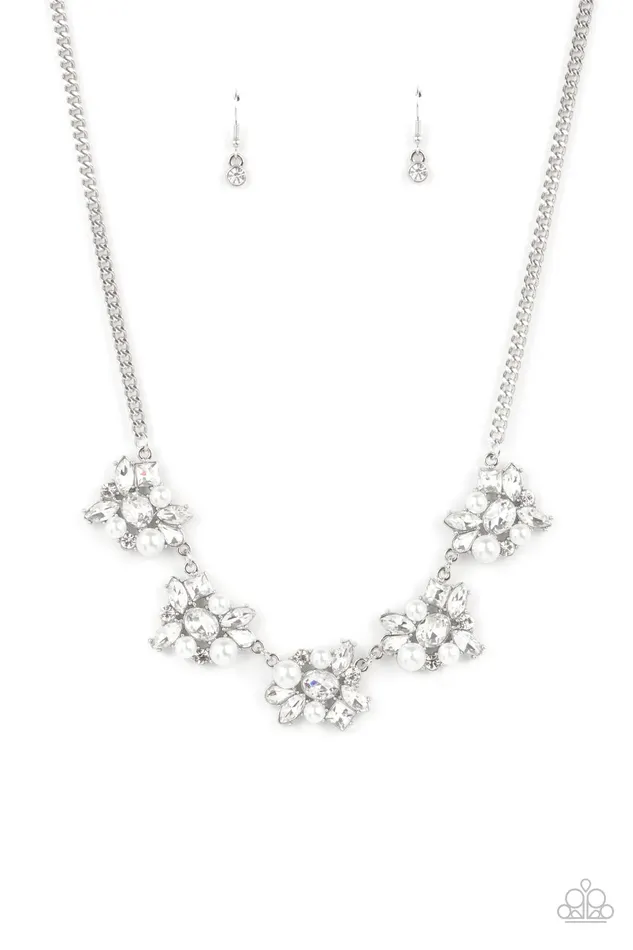 Necklaces All Eyes On U Jewelry Paparazzi Accessories HEIRESS of Them All White Paparazzi Necklace