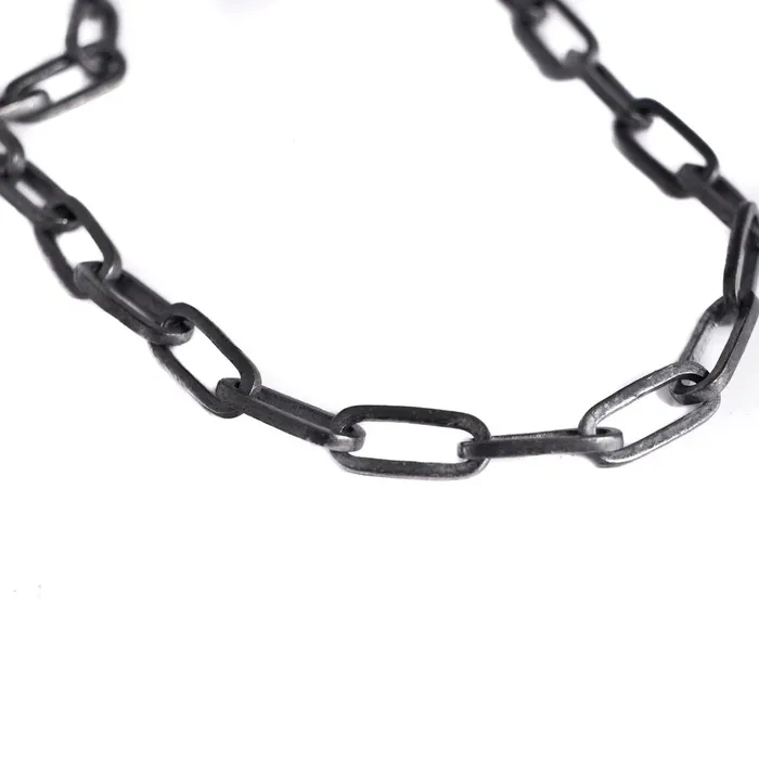 Necklaces BIG CHAIN LINK NECKLACE OXIDIZED 925 STERLING Jess Zabala Jewelry