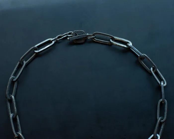 Necklaces BIG CHAIN LINK NECKLACE OXIDIZED 925 STERLING Jess Zabala Jewelry