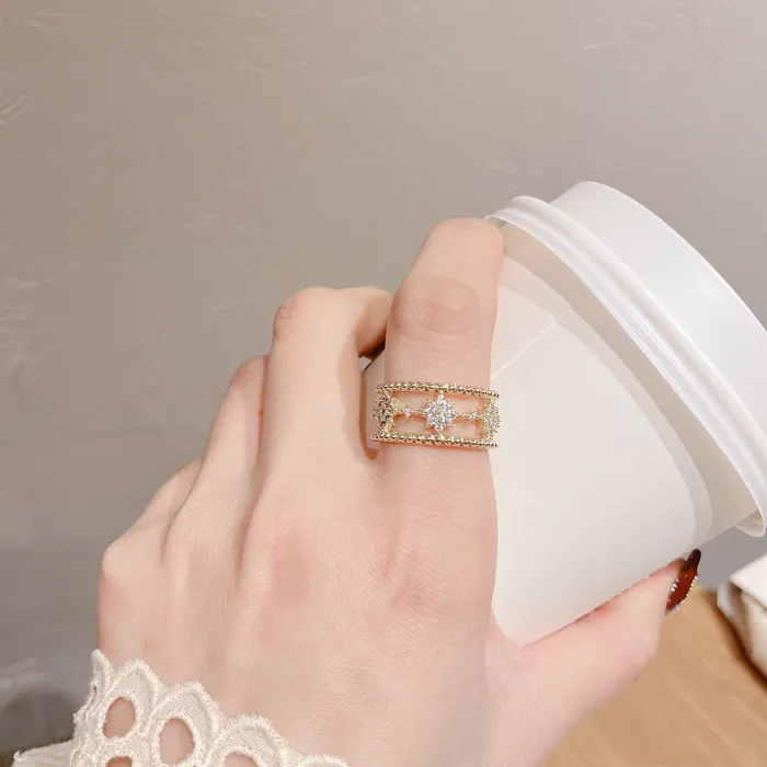 Refined by AnnaKaci Rings EightPointed Star Open Ring