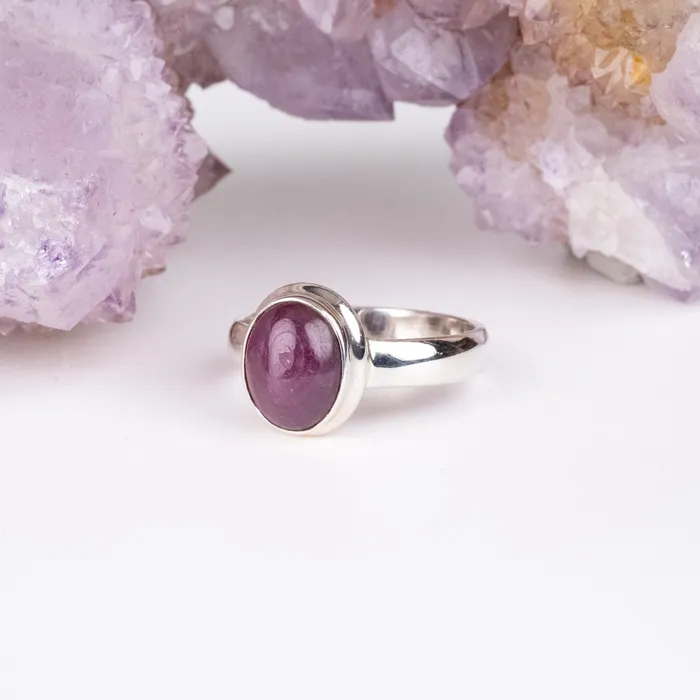 Rings InnerVision Crystals Ruby Ring 10x8mm Size 8 925 Silver