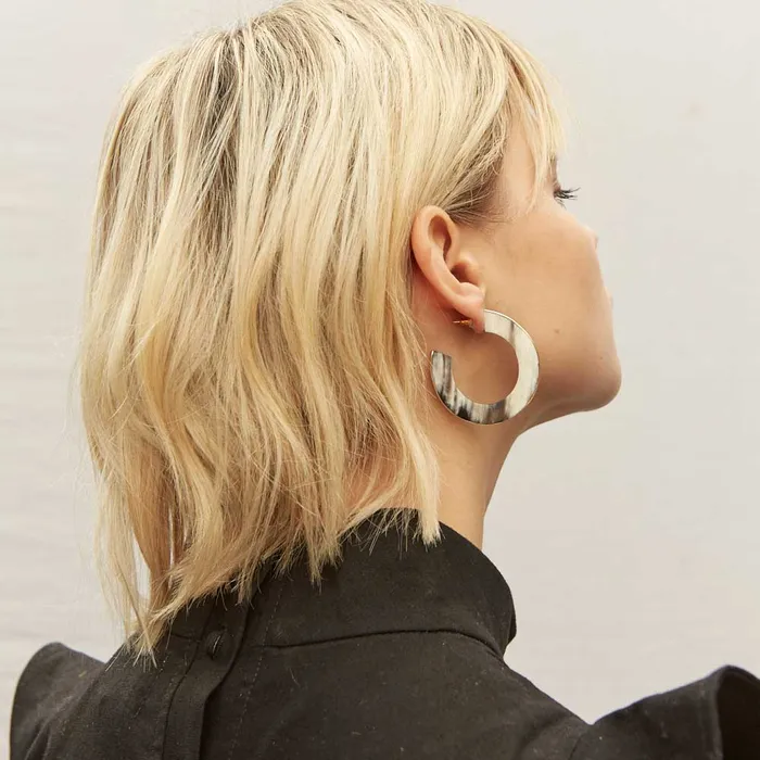 SOKO Earrings Gilded Paddle Hoop Earrings